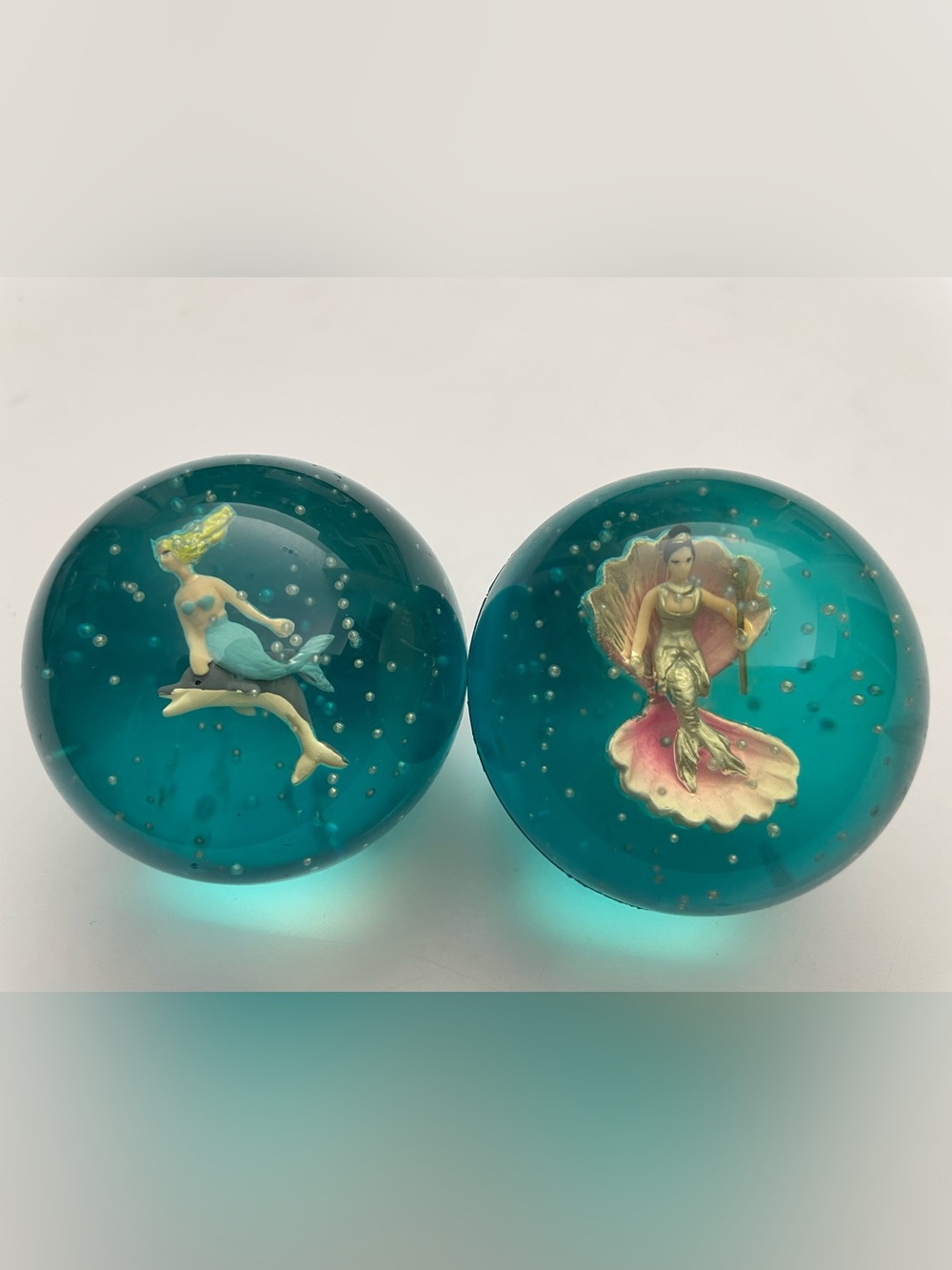 Teal Mermaid XL bounceballs Pair